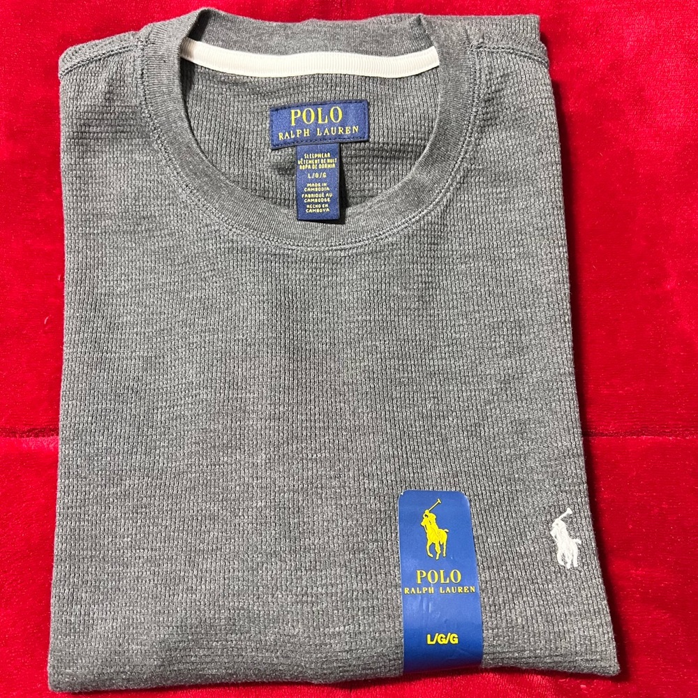 Polo Ralph Lauren Men’s Sleep Shirt Waffle Thermal